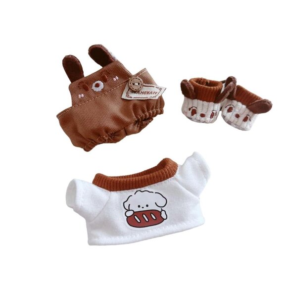 Labubu Clothes Plush Doll Clothes, for Kimmon Mimon Puppy Suit with Hat & Croche - Picture 2 of 8